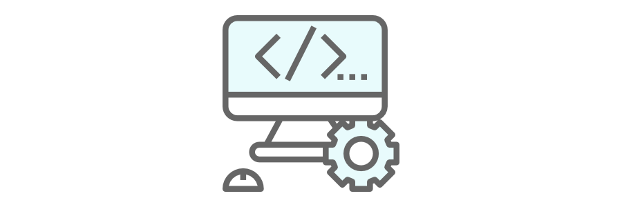 Ícone de computador e código html